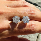 Flower Cluster Moissanite Earrings
