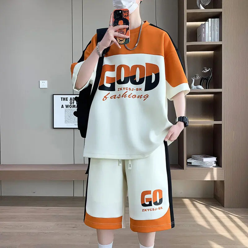 Youth Streetwear T-Shirt Shorts Set