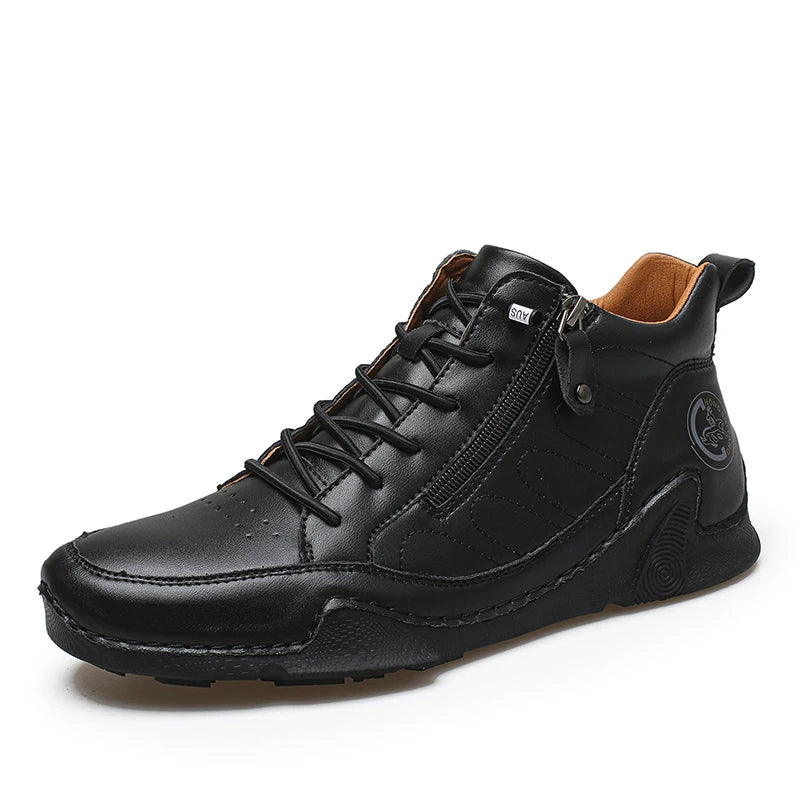 Handmade Leather Ankle Winter Boots