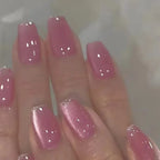 Short Square Press Nails Gradient