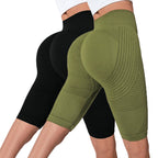 Seamless Hip-Lifting Yoga Shorts 2-Pack