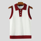 INCERUN Patchwork Button Vest