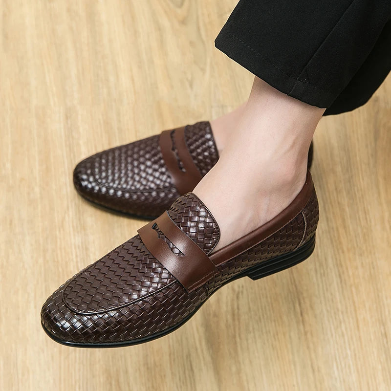 Genuine Leather Bean Loafers