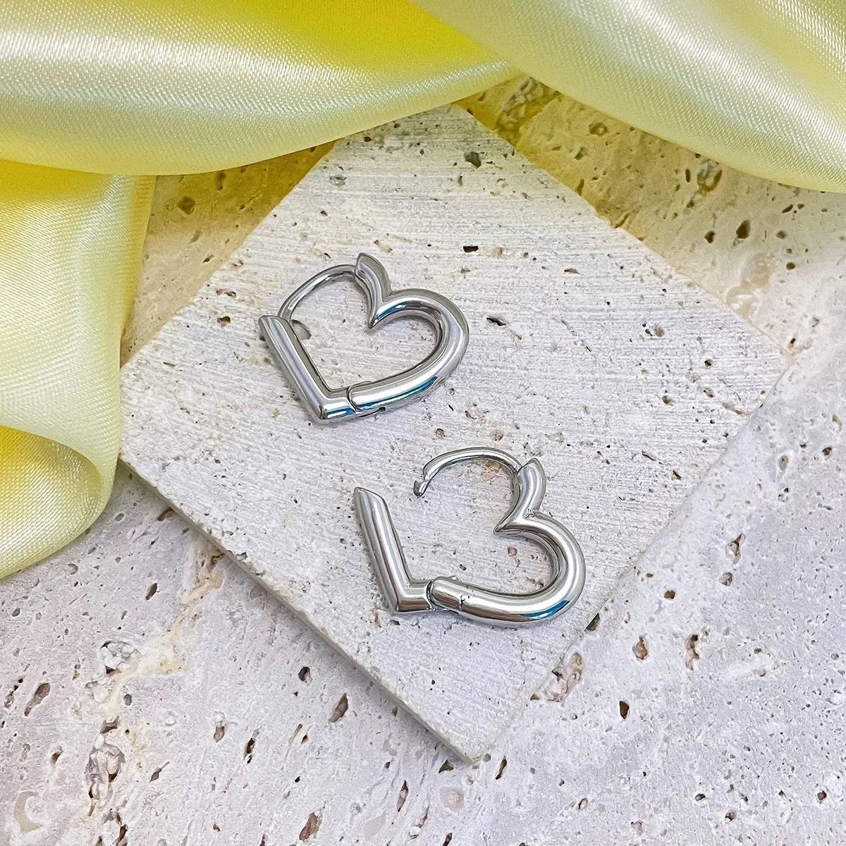 Romantic Heart Stud Earrings
