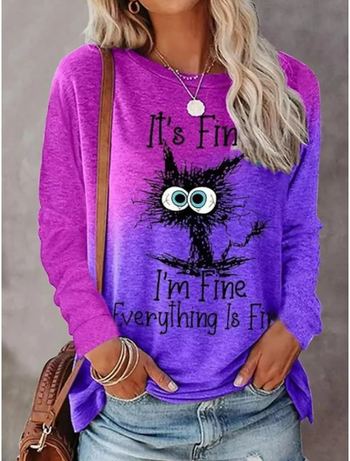 Broadcloth Graphic Print Crew Neck True-To-Size Fit T-Shirt
