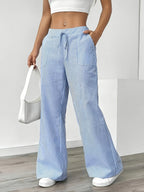 Striped Drawstring Sports Pants