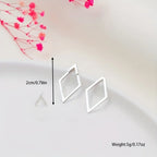 Retro Geometric Stud Earrings