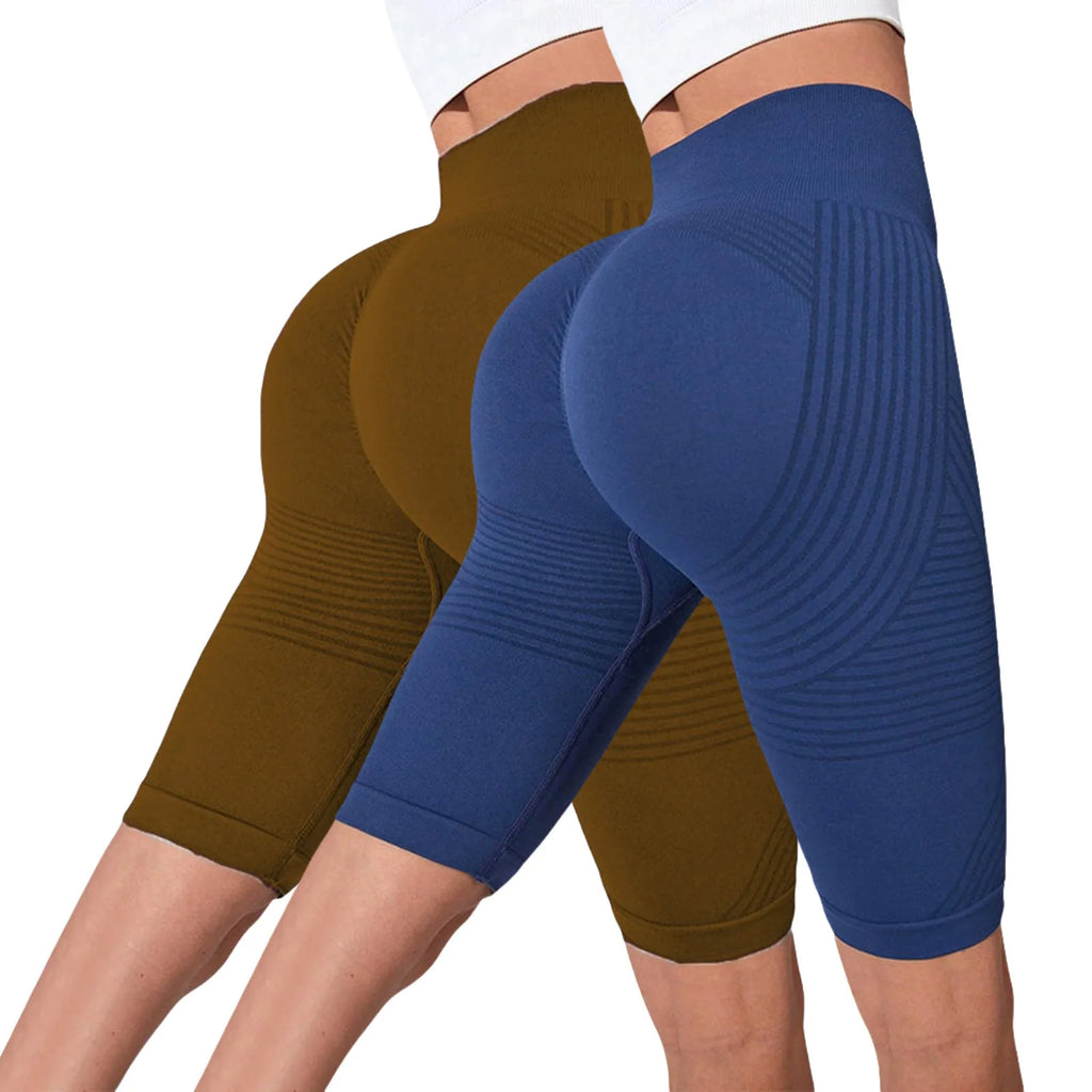 Seamless Hip-Lifting Yoga Shorts 2-Pack