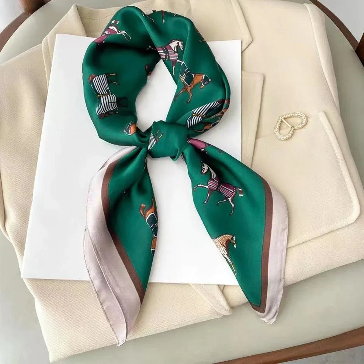 Luxury Silk Feel Square Scarf