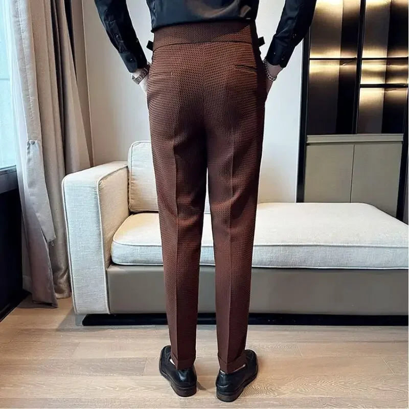 High-Waist Formal Slim Dress Pants