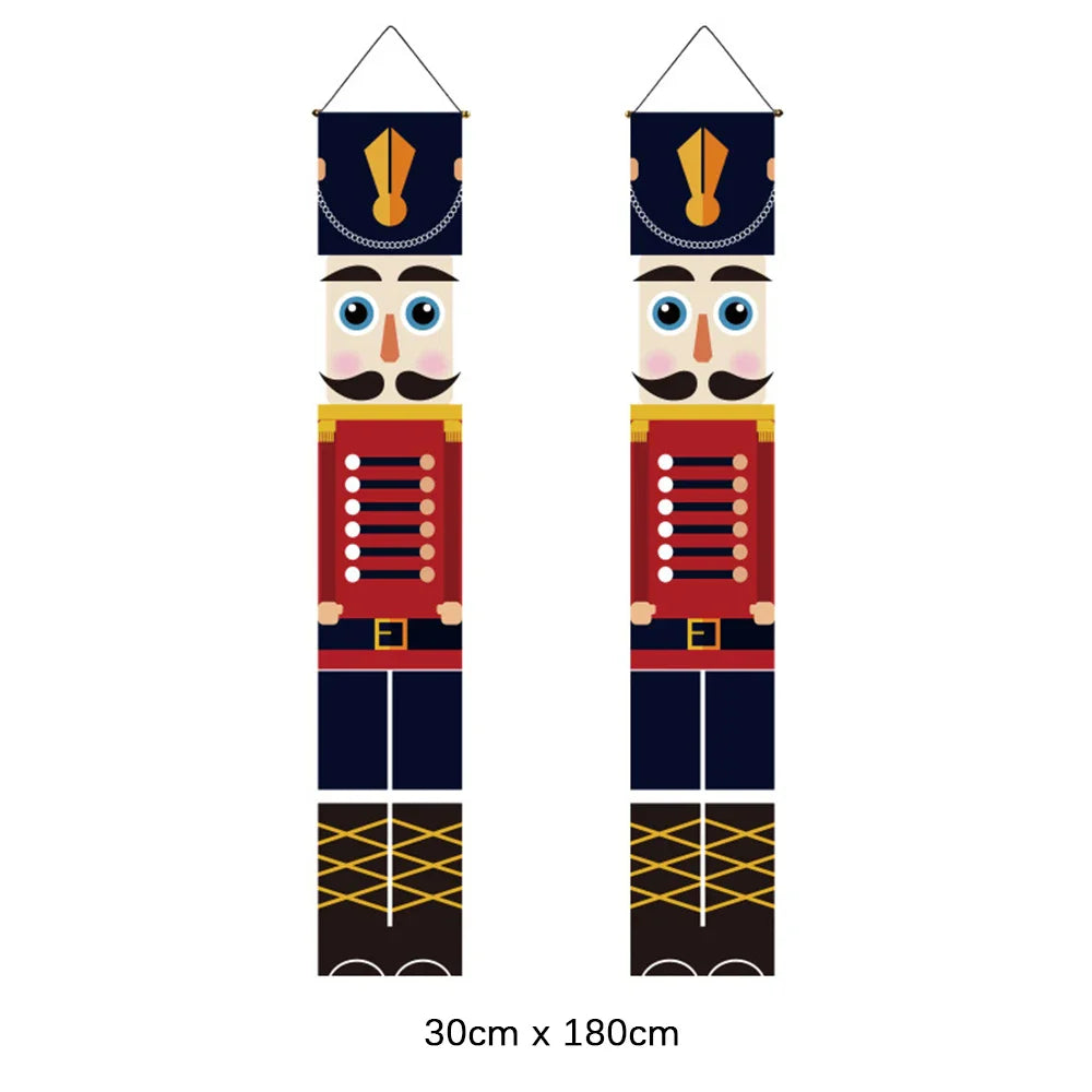 Christmas Hanging Door Banner Snowman Santa Decoration