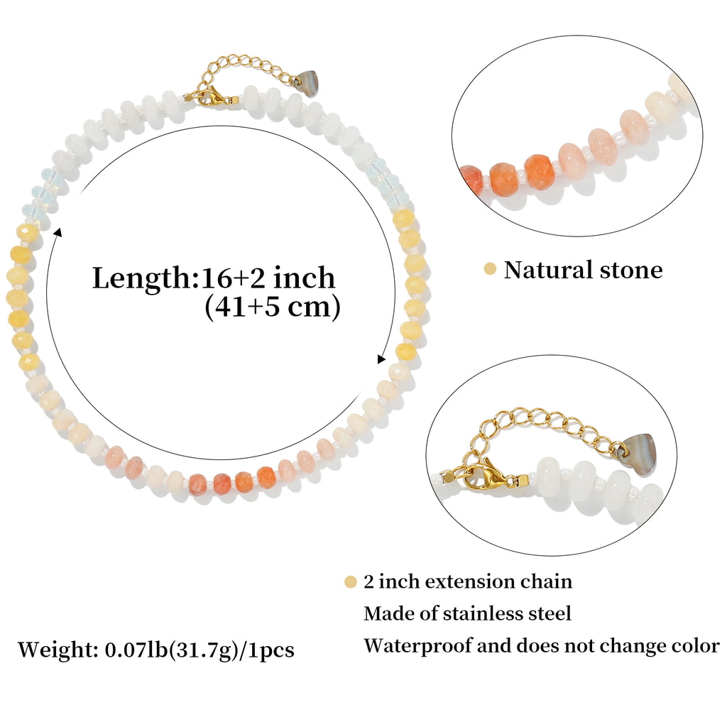 Rainbow Gemstone Choker Necklace