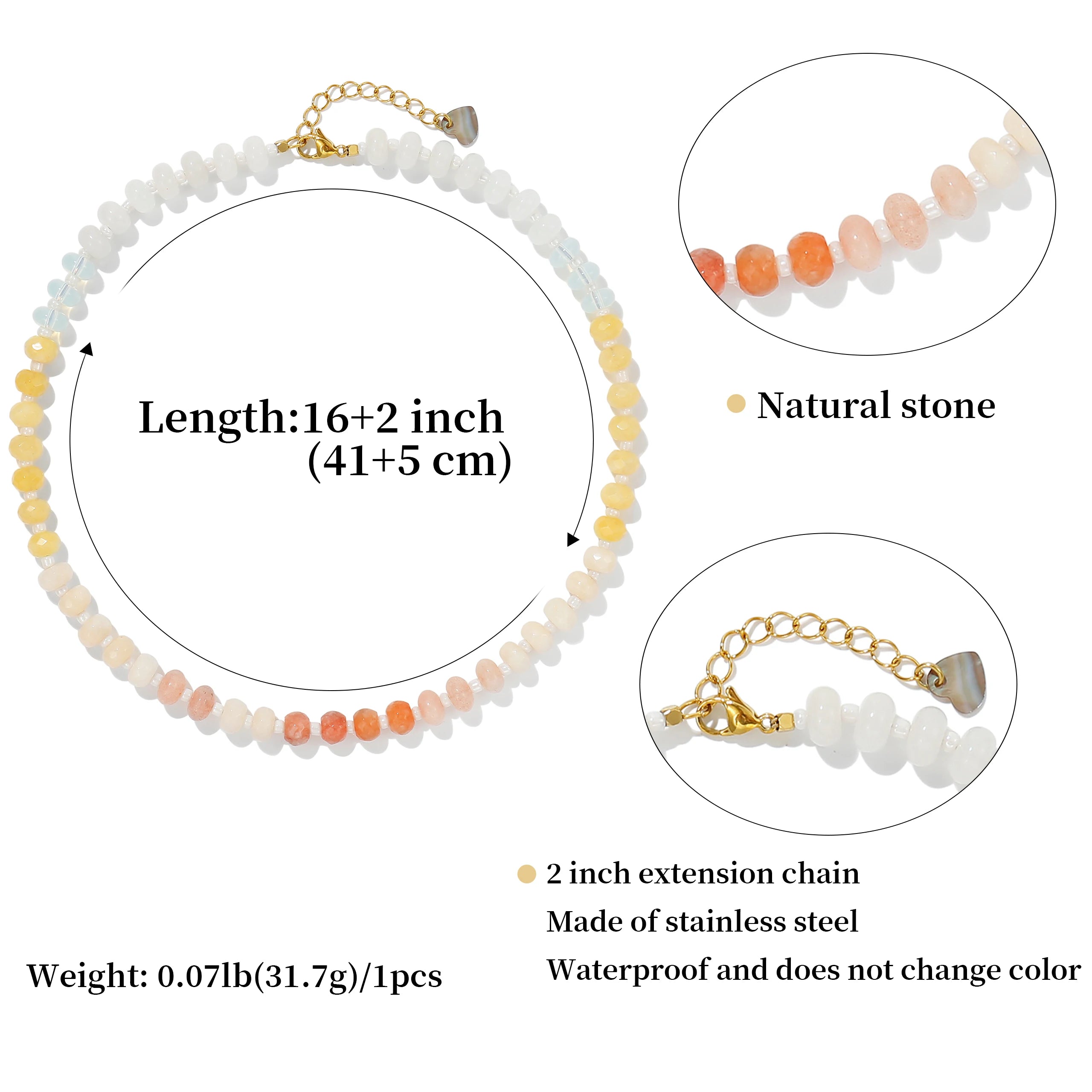 Rainbow Gemstone Choker Necklace