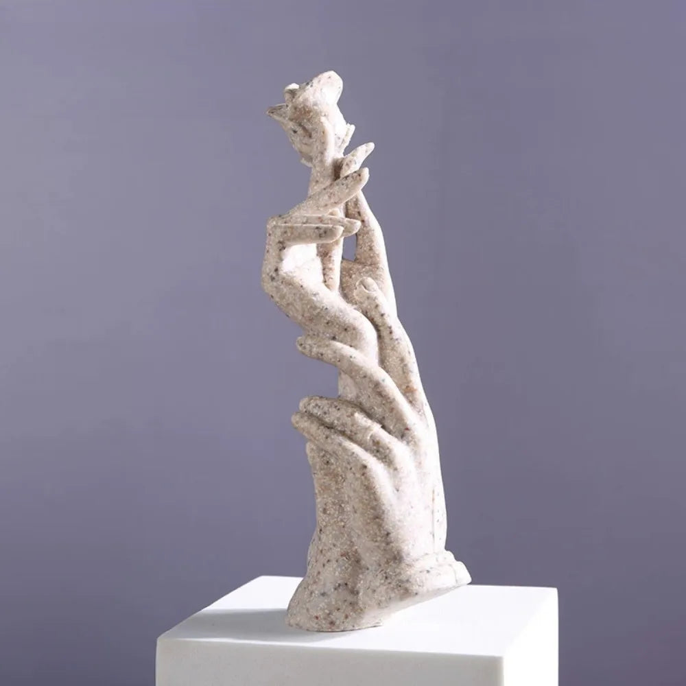 Nordic Hand Rose Sculpture