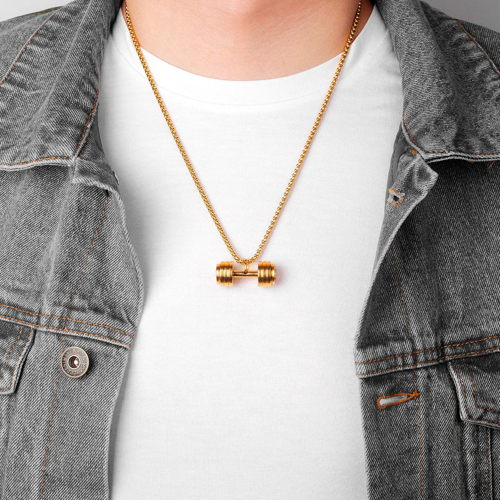 Metal Town Dumbbell Necklace