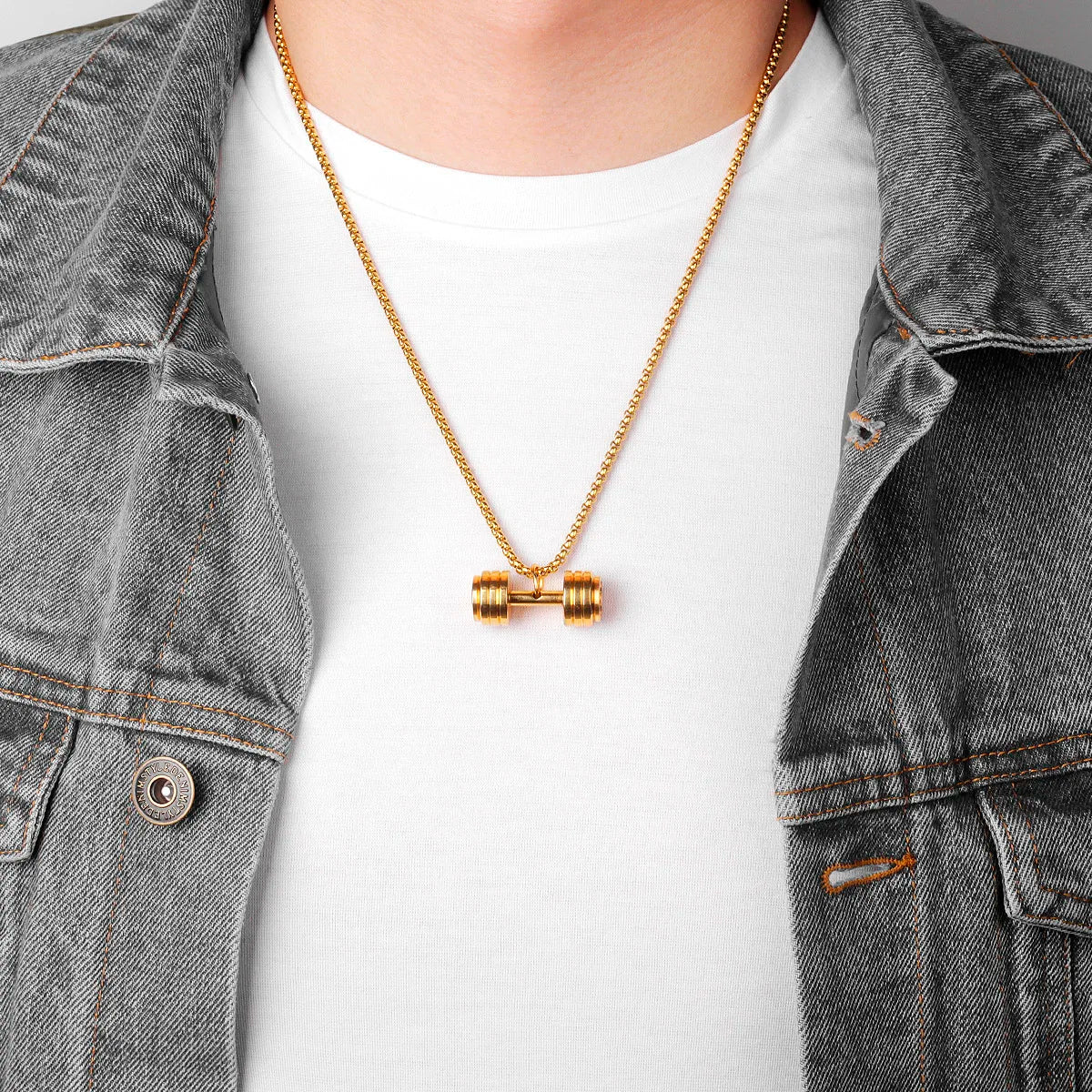 Metal Town Dumbbell Necklace