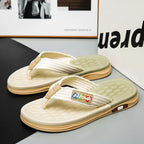 Patchwork Fabric Beach Flip-Flops