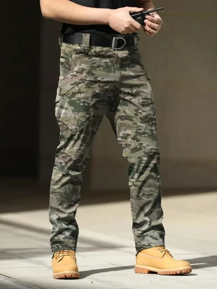 Waterproof Elastic Multi-Pocket Cargo Pants