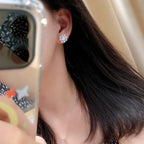 Sunflower Moissanite Stud Earrings
