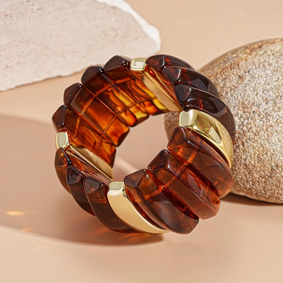 Acrylic Elastic Geometric Bracelet