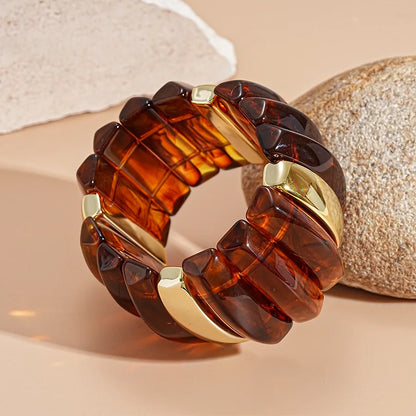 Acrylic Elastic Geometric Bracelet