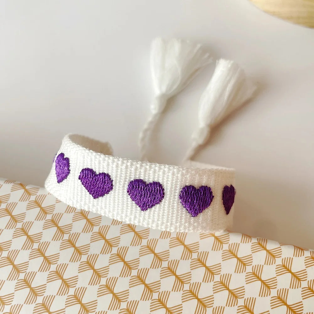 Woven Heart Letter Bracelet