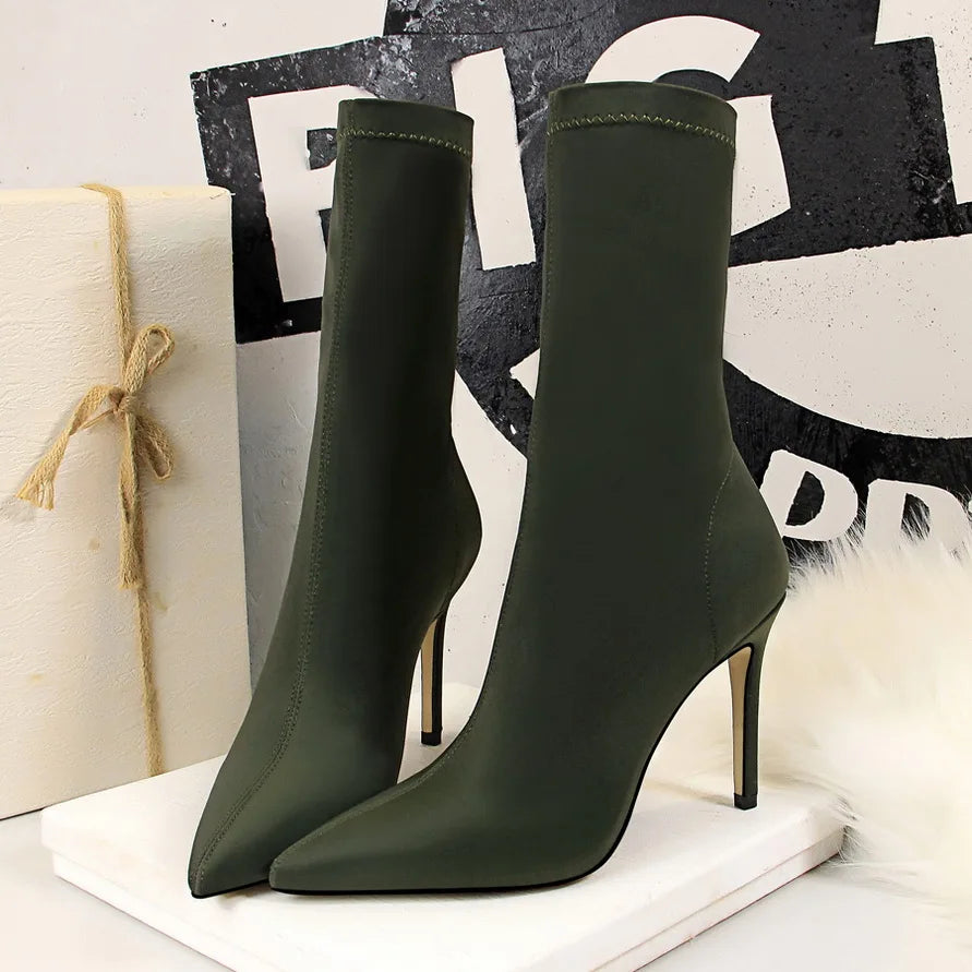 Silk Sock Heels