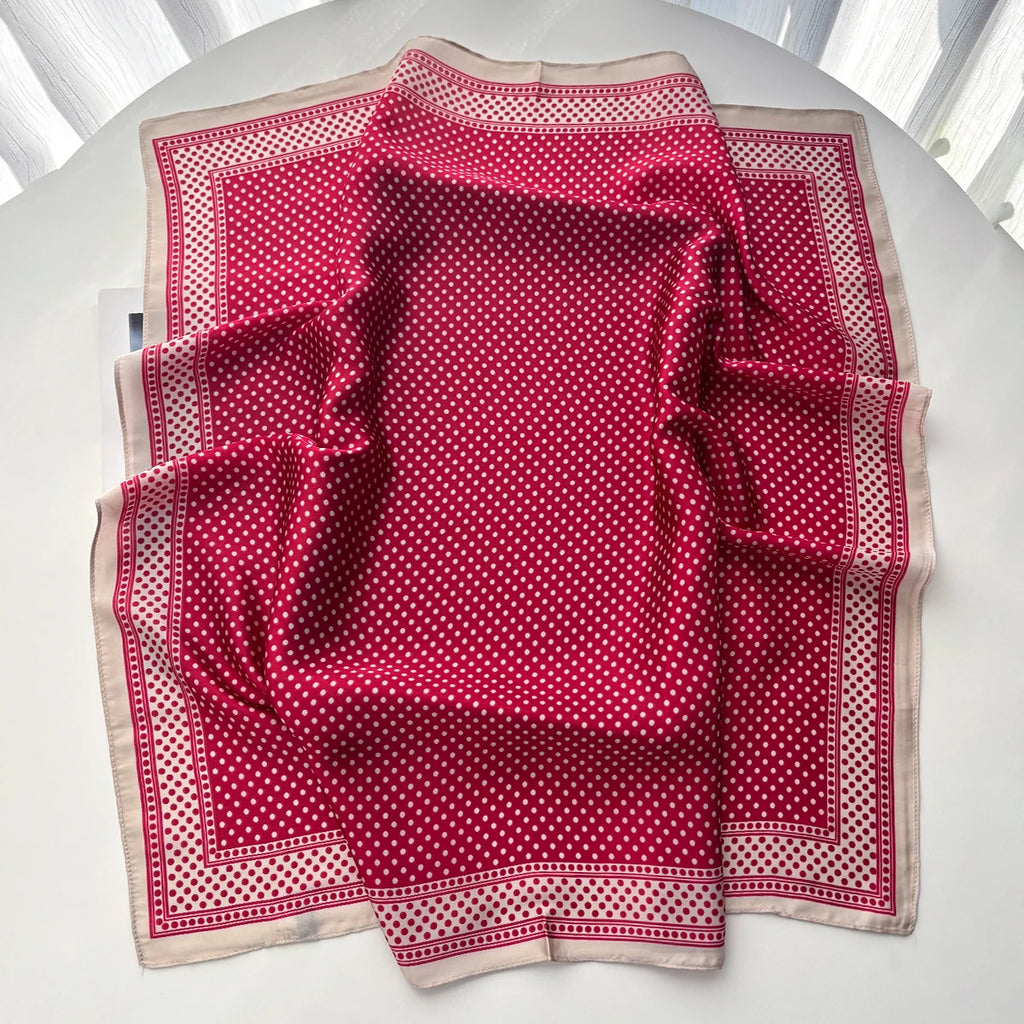 Polka Dot Printed Square Bandana