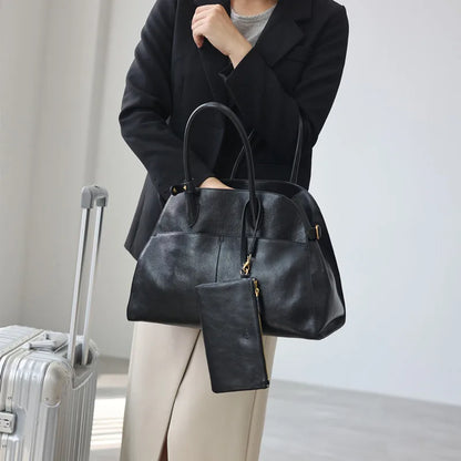 Genuine Leather Large Tote Bag