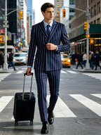 Pinstripe Double-Breasted Slim Tuxedo
