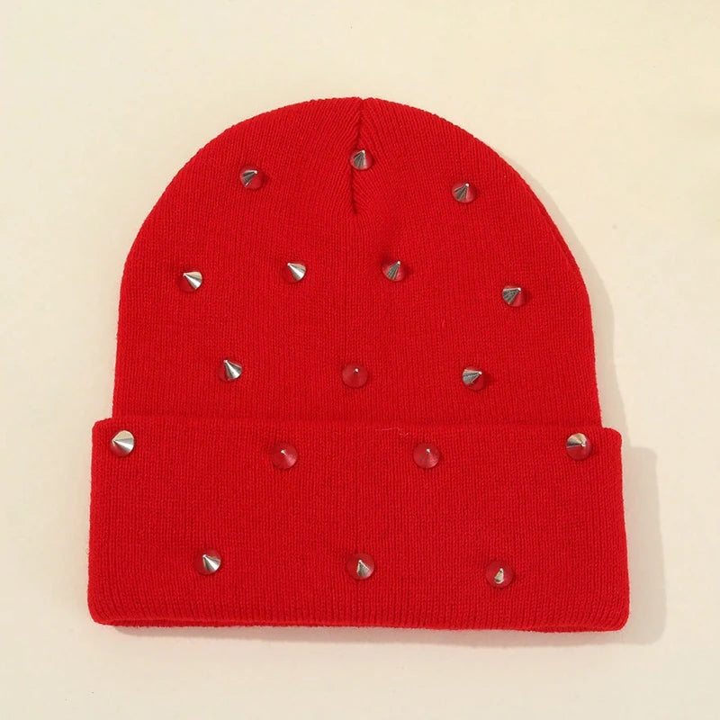 Punk Rivet Gothic Beanie Hat