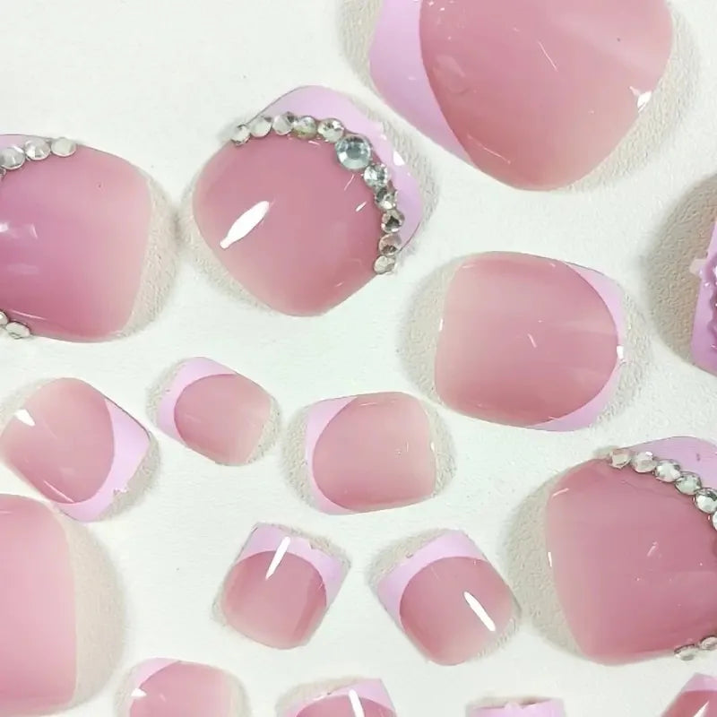 French False Toe Nails Heart