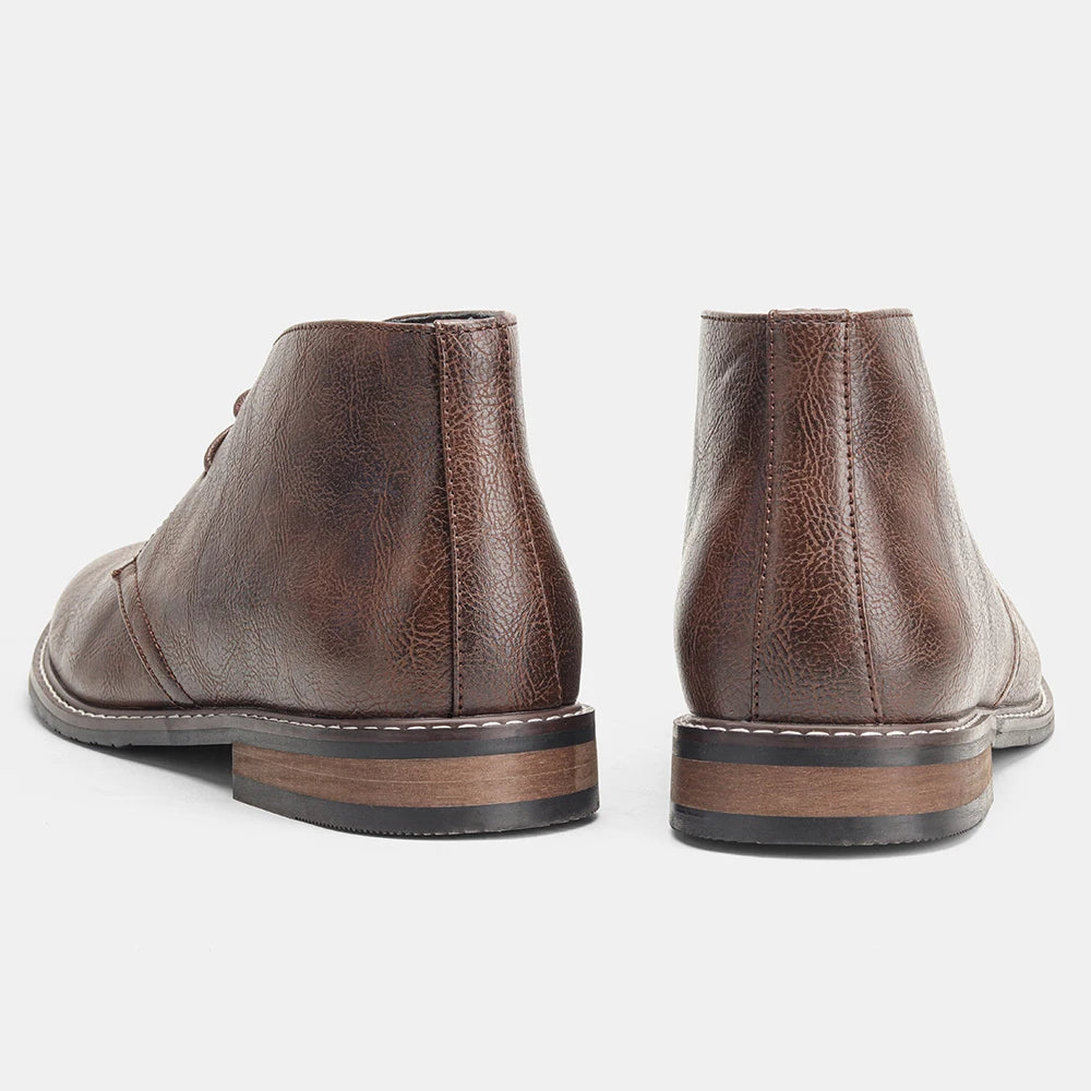 Simple PU Desert Boots
