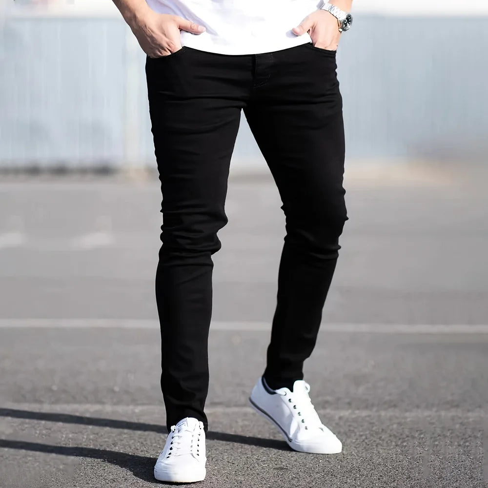 Slim Denim Zipper Jeans