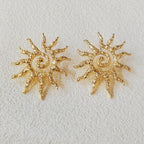 Big Red Rose Earrings