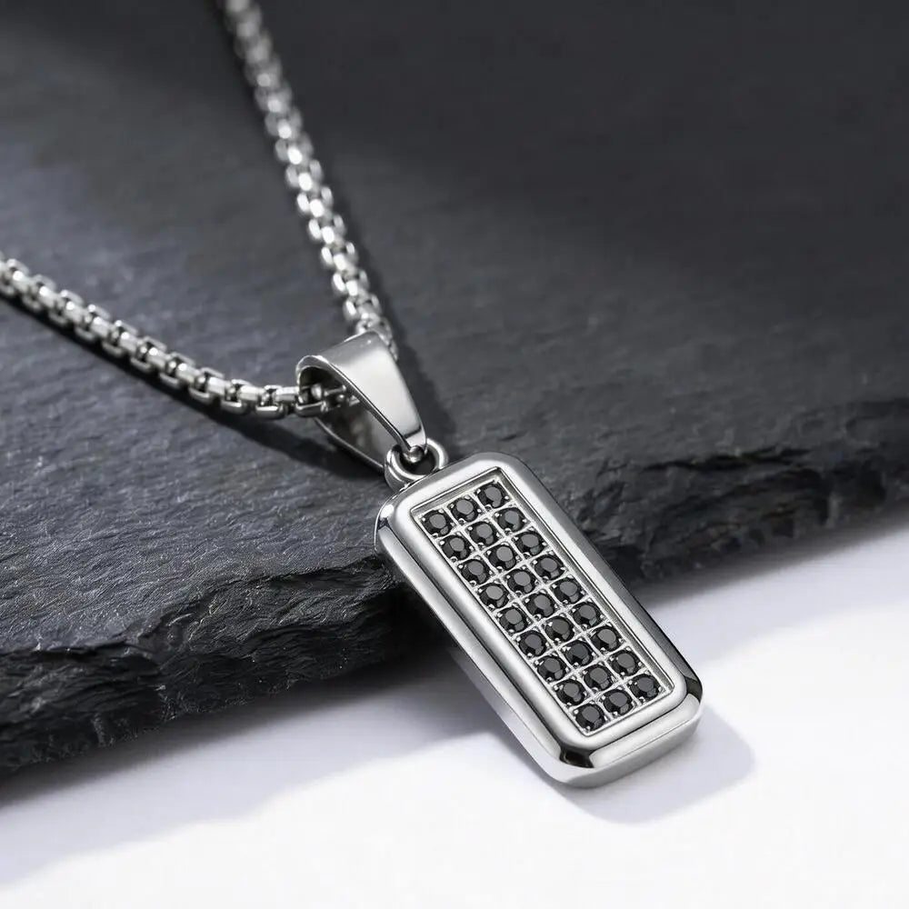 Mprainbow Geometric Square Necklace