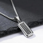 Mprainbow Geometric Square Necklace