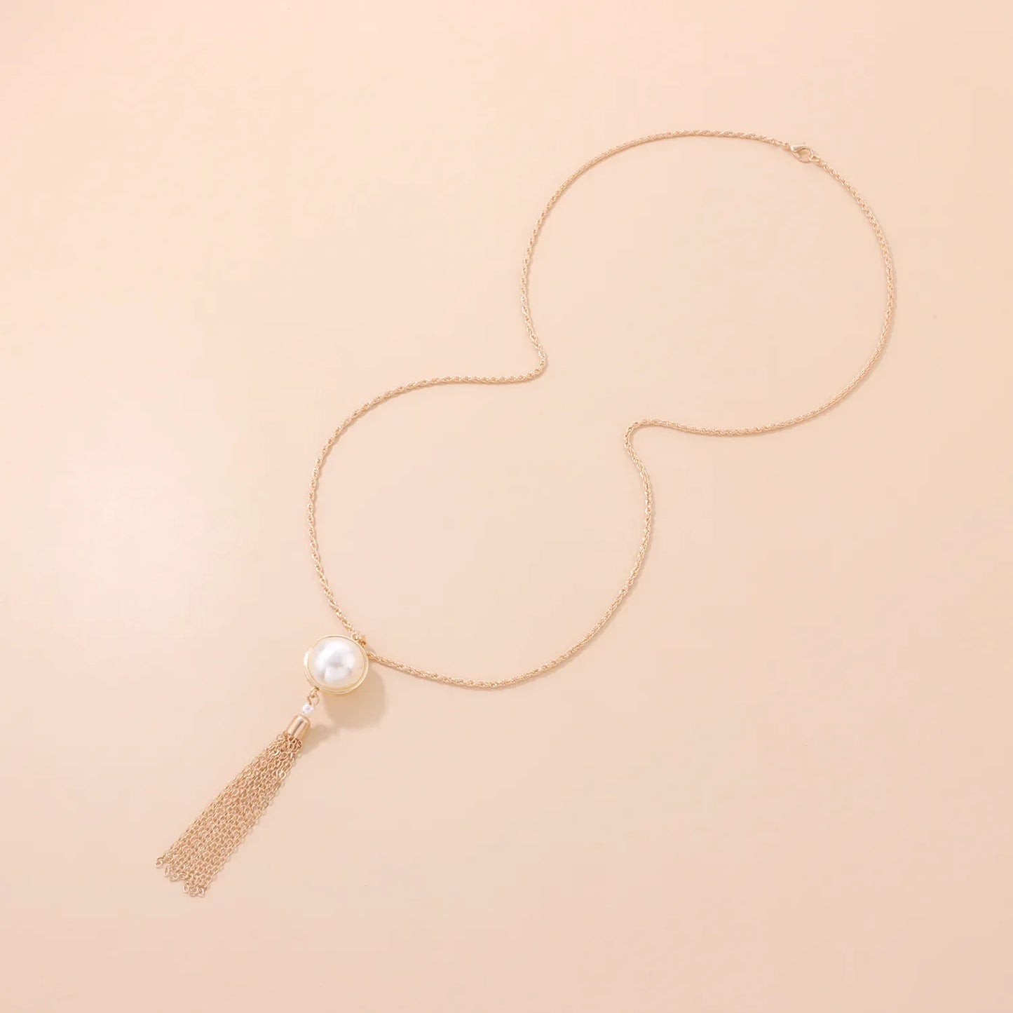 Vintage Pearl Tassel Necklace