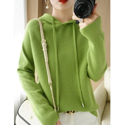 Hooded Knit Pullover Top