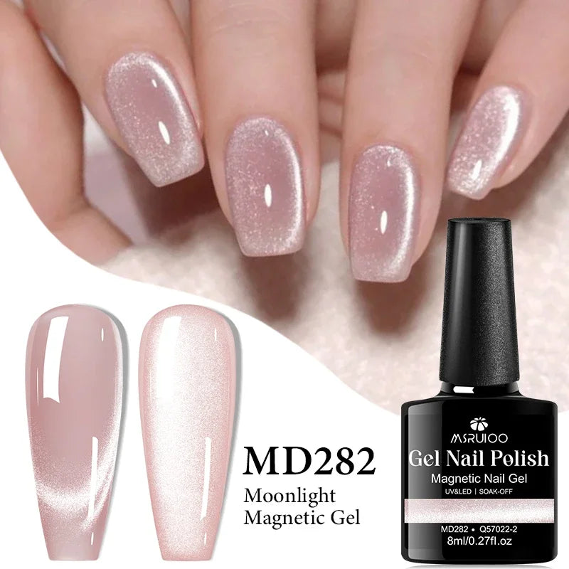 Moonlight Cat Magnetic Gel Nail