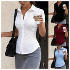 Jersey Solid Button Front Regular Fit T-Shirt