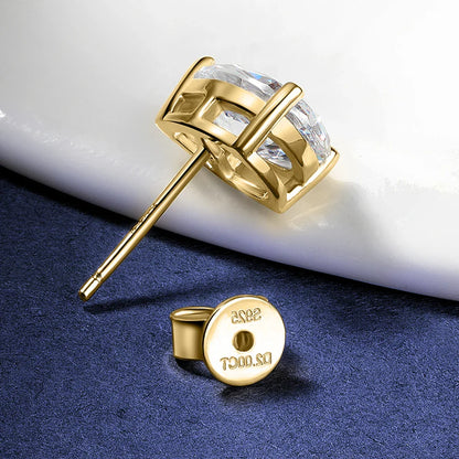 Pear Cut Moissanite Stud Earrings