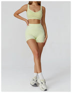 Knit Construction Sleeveless True-To-Size Fit Two-Piece Yoga Set