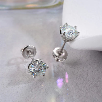 Colorful Moissanite Stud Earrings