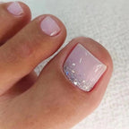 French False Toe Nails White