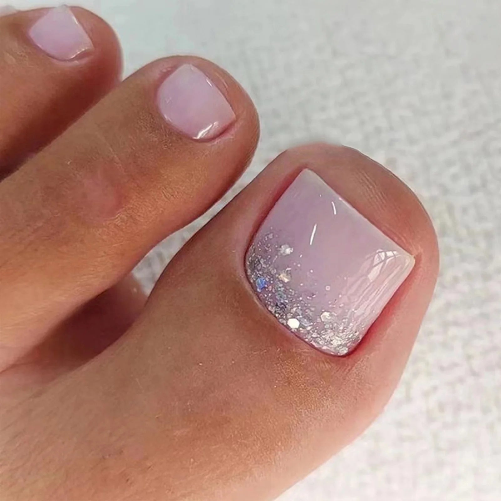 French False Toe Nails White
