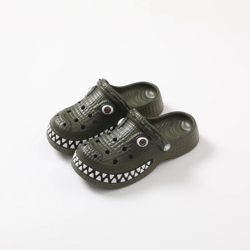Crocodile Print House Clogs
