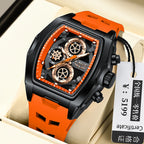 LIGE Square Chronograph Silicone Watch