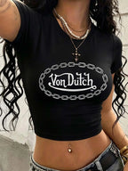 Slim-Fit Printed Short Sleeve Tee