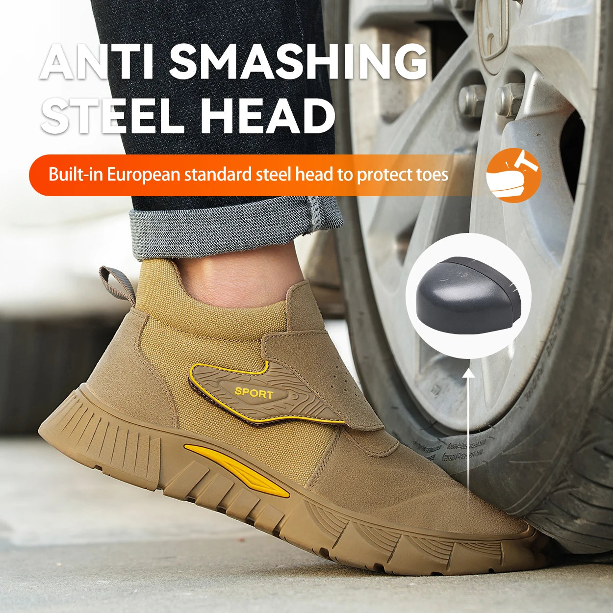 Brown Welding Steel-Toe Boots